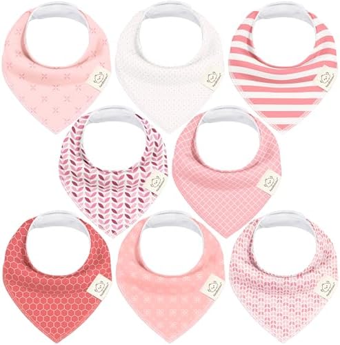 KeaBabies 8pk Organic Baby Bandana Bibs by KeaBabies