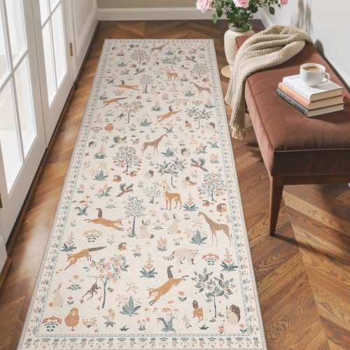 BESBLEE 2X6 Washable Kitchen Runner Rug, Animal Non Slip - Image 2