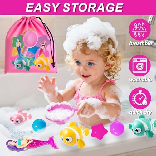 20-Piece Mermaid Baby Bath Toys - Image 5