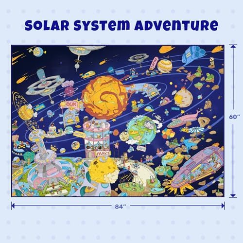 Outer Space Adventure 5x7 Kids Rug – Vibrant Galaxy Scene - Image 2