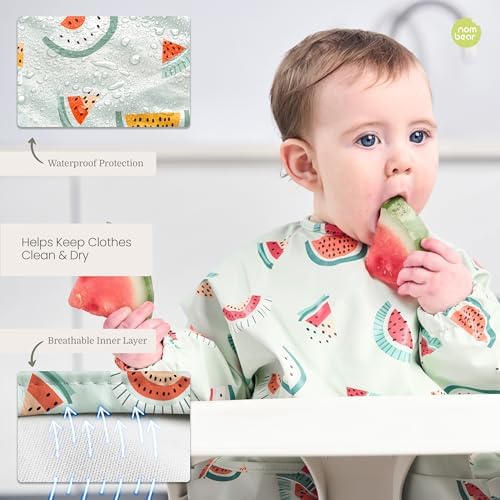 Waterproof Smock Baby Bibs for Eating - Image 4