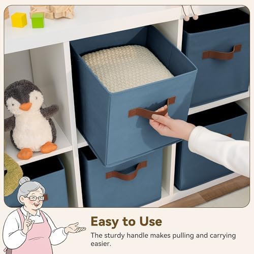 GRANNY SAYS 11 Inch Storage Cube Organizers, Light Blue - Image 3