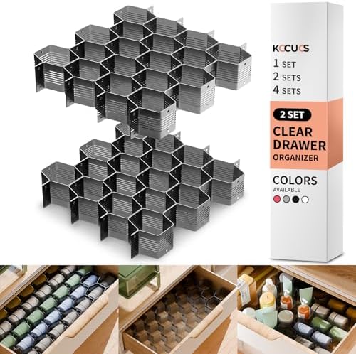 Honeycomb Separator Adjustable Drawer Organizer Divider by Kocuos+