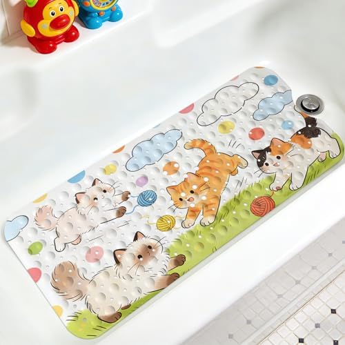 Kids Bathtub Mat, Non Slip Cartoon Bath Mat by KINUUIS