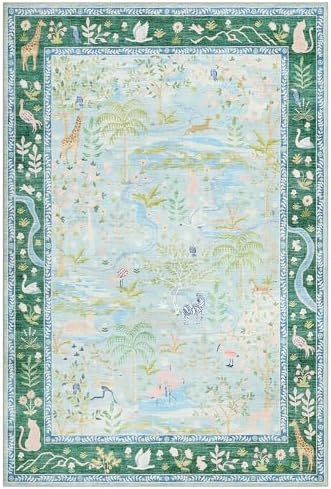 Jungle Animal Print 3x5 Washable Rug - Image 4