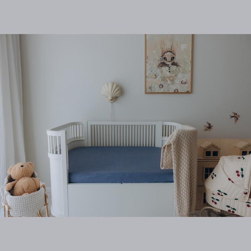Dreamology Mini Crib Sheets for Boys, 100% Cotton Crib Sheets, 2 Pack - Image 5