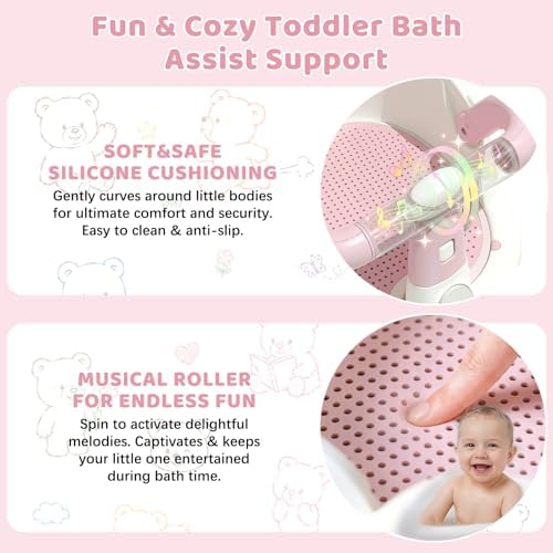 Baby Bath Seat for Babies 6 Months & up Non-Slip Toddler Bath Seats for Sitting - Image 5
