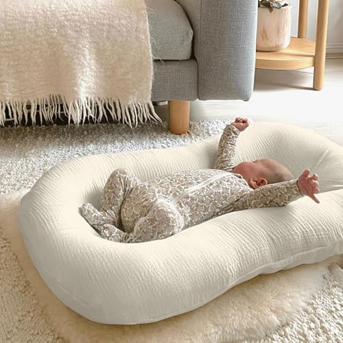 guruixu Muslin Baby Lounger Cover 2 Pack, 100% Cotton Infant Lounger Cover - Image 6