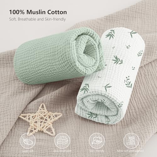 Bearmoss Muslin Crib Sheets - Image 4