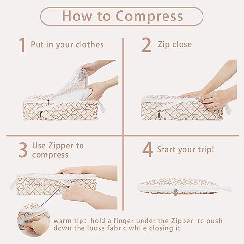 6 Pcs Compression Packing Cubes, Packing Cubes - Image 2
