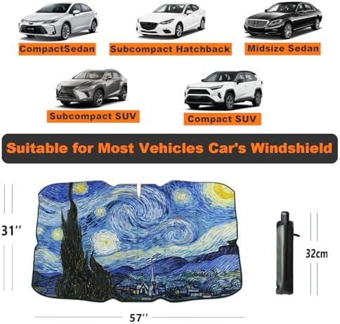 Windshield Sun Shade Umbrella for Car Front Window Sun Visor for Windshield Car - Image 3