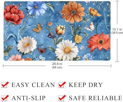 Shower Mat Bathtub Mat, 26.8x15.1 inch, Non-Slip Bath Mat - Image 4