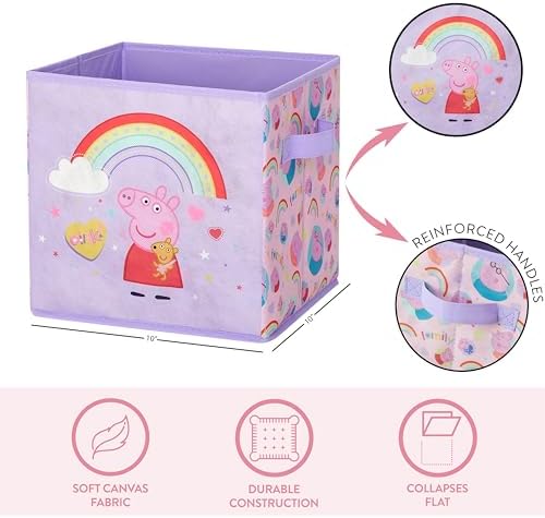 Idea Nuova Storage Cubes for Kids, 2 Pack Collapsible Fabric Bins - Image 4