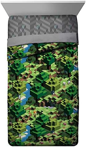 Minecraft Creeper Full Size Comforter Set 7 Piece Kids Bedding - Image 2