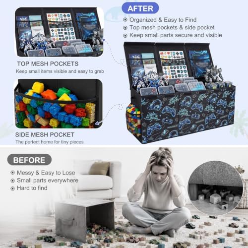Toy Box with Adjustable Divider Large Toy Chest Storage - Image 3