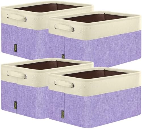 BALEINE 4 Pack Fabric Closet Storage Bins by BALEINE