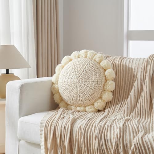 Boho Round Throw Pillow Accent Pillows - Image 2