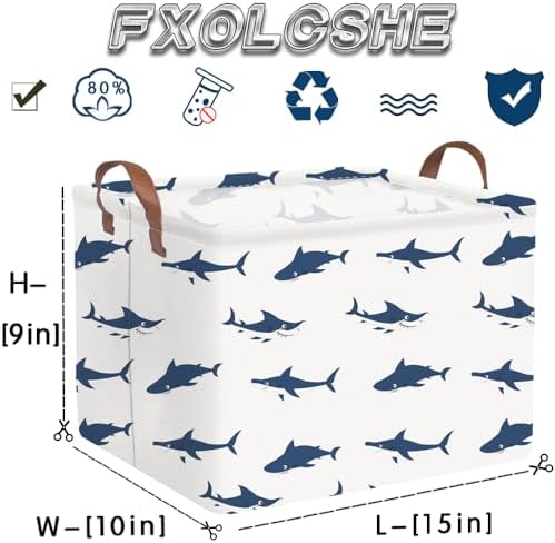 Rectangular Easter Shark Basket, Collapsible toy box - Image 7