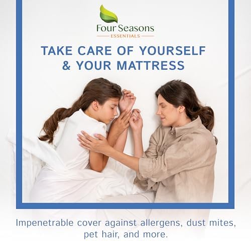 Futon Full Mattress Protector Waterproof Zippered Encasement Premium White Bed - Image 6