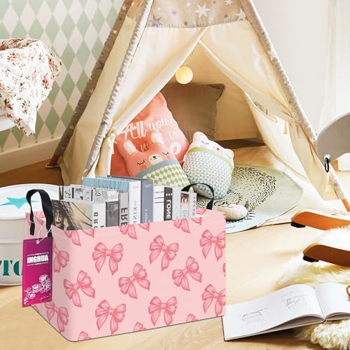 Rectangular Bowknot Storage Basket - Image 5