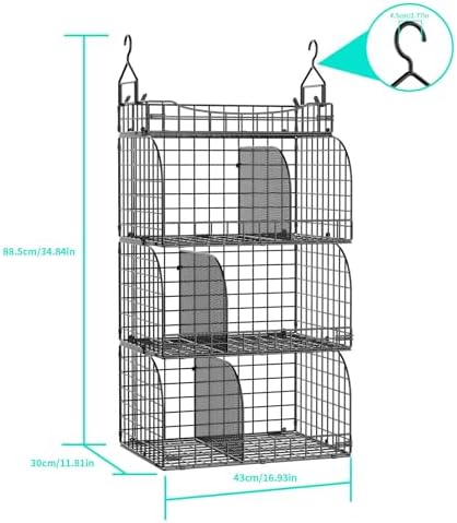 HapiRm Hanging Closet Organizer Storage - Image 3