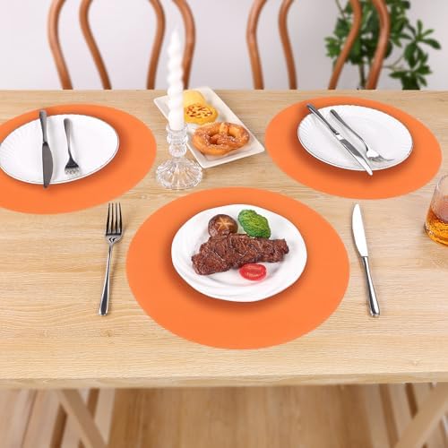SHACOS 100 PCS Round Paper Placemats 13 inch Disposable Fall Place Mats - Image 7