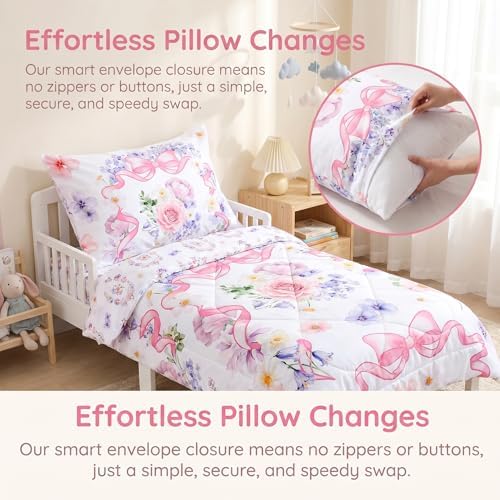 Pea Pod Floral Toddler Bedding Set - Image 6