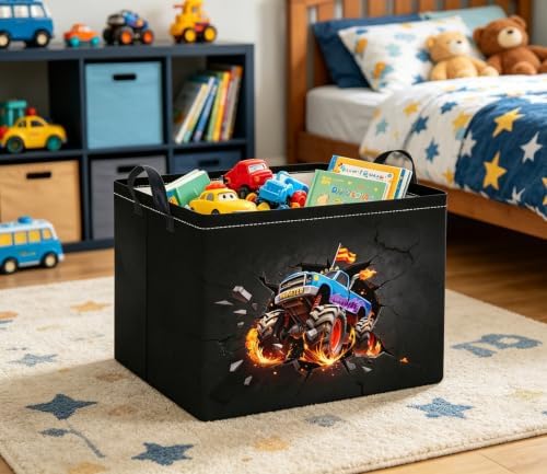 Rectangular Kids Basket Baby Girl Basket Fabric Storage Bin Organizer Box Room - Image 3
