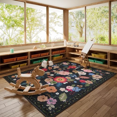 Washable Large Living Room Rug: 8x10 Area Rugs - Image 3