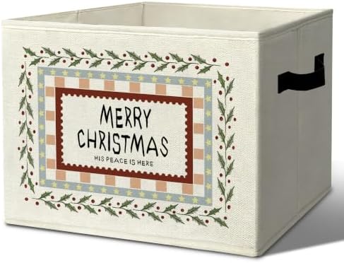 Vintage Merry Christmas Storage Box by Unknown
