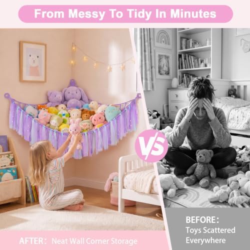 FIOBEE Stuffed Animals Net LED Light Toy Hammock - Image 3