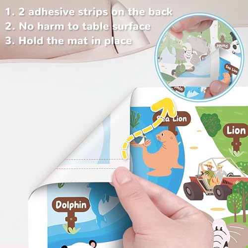 Disposable Placemats for Baby Toddlers, Plastic Sticky Kids Placemats for - Image 6