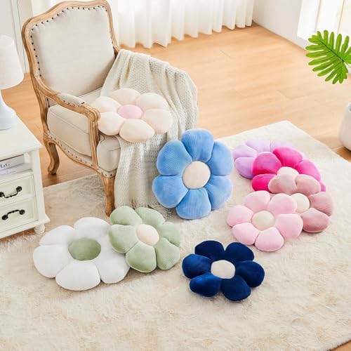 Kcvvcr Lavender Flower Pillow, 19.6" Cute Flower Shaped Floor Pillow, Aesthetic - Image 5
