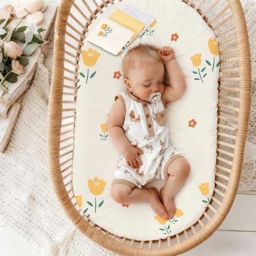3 Pack Stretchy Bassinet Sheets 20" x 33" Compatible - Image 5