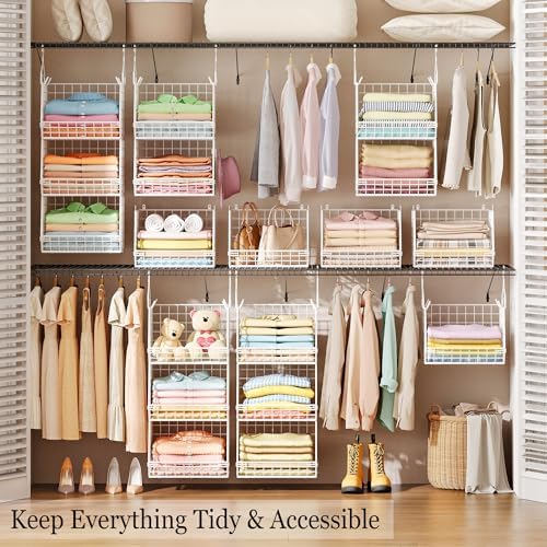 X-cosrack 3 Tier Foldable Closet Organizer, Clothes Shelves - Image 2