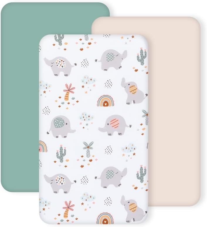 3 Pack Stretchy Bassinet Sheets 20" x 33" Compatible by Haleeone