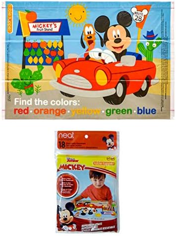 Disney Mickey Mouse Table Topper Disposable Stick-on Placemats in Reusable by Disney