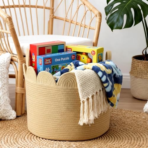 LemonRoad Round Woven Basket Brown - Image 5