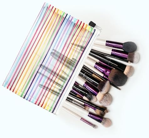 Mesh Bags with Zipper, Nylon Makeup Bag Cosmetic Pouches Travel Organizer Case - Image 5