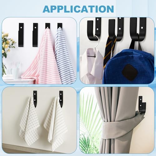 Kigley 4 Pcs Curtain Tiebacks Wood Holdback U Shaped Wall Mount - Image 7