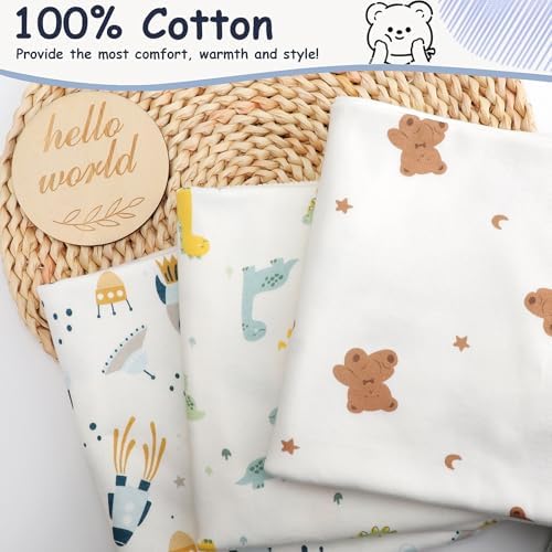DRESHOW BQUBO Cotton Baby Swaddle Hat Set Newborn Infant Receiving Blankets - Image 4