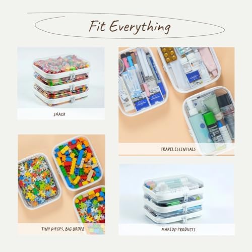 6-Pack Medium Clear Hard Shell Zipper Pouches, Hard Case Pouches - Image 4