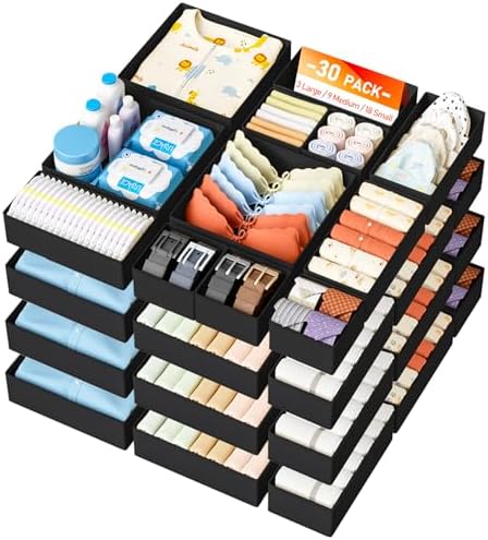 DIMJ Drawer Organizer Clothes 30 Pack by DiMJ