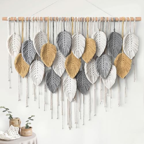Large Macrame Wall Hanging Boho Woven Tapestry Chic Modern Home Decorations by KHOYIME