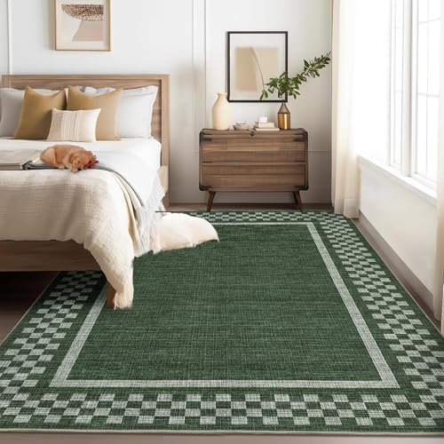GarveeHome 5x7 Washable Checkered Area Rug by GarveeHome