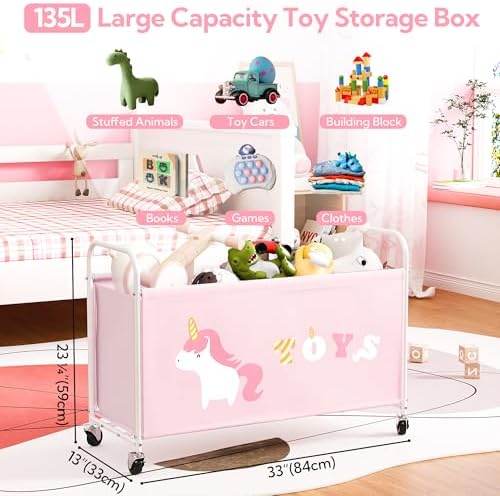 GRANNY SAYS 135L Large Toy Box for Girls, Toy Chest Storage - Image 2