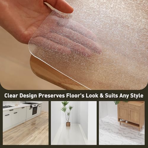 3'x10' Vinyl Runner Rug for Hallway, Non-Slip Plastic Floor Mat for Entryway - Image 6