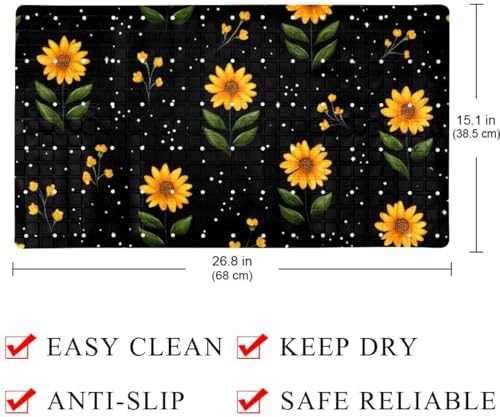 Shower Mat Bathtub Mat, 26.8x15.1 inch, Non-Slip Bath Mat - Image 4