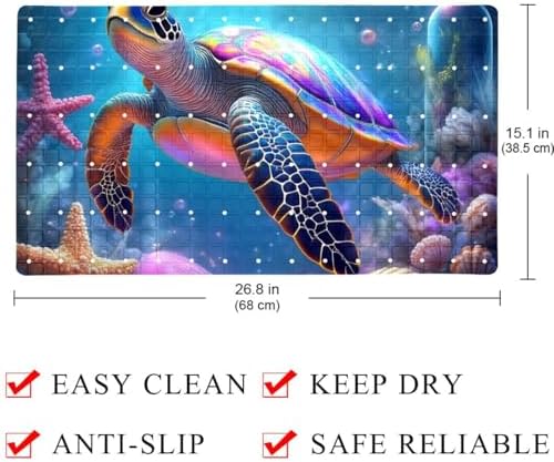 Non Slip Shower Mat Bathtub Mat 15.1x26.8 Inch, Quick Dry Bath Mat - Image 4