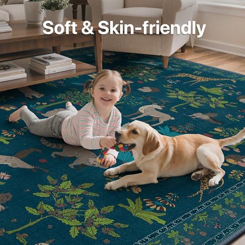 BESBLEE 2'6X6 Washable Kitchen Runner Rug, Animal Non Slip - Image 7